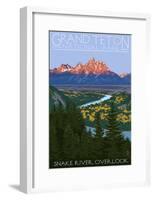 Grand Teton National Park - Snake River Overlook-null-Framed Poster