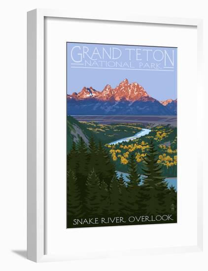 Grand Teton National Park - Snake River Overlook-null-Framed Poster