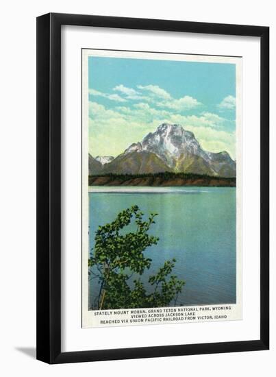Grand Teton National Park, Wyoming, Jackson Lake View of Stately Mount Moran-Lantern Press-Framed Art Print