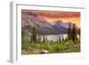 Grand Teton National Park, Wyoming - Lake and Peaks at Sunset-Lantern Press-Framed Art Print