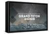 Grand Teton National Park, Wyoming - Milky Way Rubber Stamp-Lantern Press-Framed Stretched Canvas