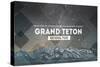 Grand Teton National Park, Wyoming - Milky Way Rubber Stamp-Lantern Press-Stretched Canvas