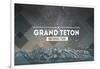 Grand Teton National Park, Wyoming - Milky Way Rubber Stamp-Lantern Press-Framed Art Print