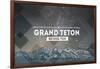 Grand Teton National Park, Wyoming - Milky Way Rubber Stamp-Lantern Press-Framed Art Print