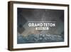 Grand Teton National Park, Wyoming - Milky Way Rubber Stamp-Lantern Press-Framed Art Print