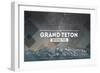 Grand Teton National Park, Wyoming - Milky Way Rubber Stamp-Lantern Press-Framed Art Print