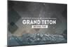 Grand Teton National Park, Wyoming - Milky Way Rubber Stamp-Lantern Press-Mounted Art Print