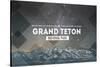 Grand Teton National Park, Wyoming - Milky Way Rubber Stamp-Lantern Press-Stretched Canvas