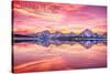 Grand Teton National Park, Wyoming - Sunset and Jackson Lake-Lantern Press-Stretched Canvas