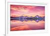 Grand Teton National Park, Wyoming - Sunset and Jackson Lake-Lantern Press-Framed Premium Giclee Print