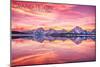 Grand Teton National Park, Wyoming - Sunset and Jackson Lake-Lantern Press-Mounted Art Print