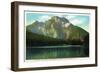 Grand Teton National Park, Wyoming, View of Mount Moran from Leigh Lake-Lantern Press-Framed Art Print