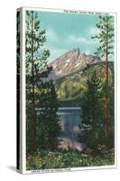 Grand Teton National Park, Wyoming, View of the Grand Teton from Jenny Lake-Lantern Press-Stretched Canvas