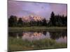 Grand Teton Range and Reflection from Schwabacher Landing, Grand Teton National Park, Wyoming, USA-Jamie & Judy Wild-Mounted Premium Photographic Print