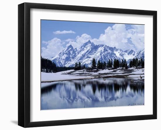 Grand Teton Reflected in Lake-Chris Rogers-Framed Premium Photographic Print