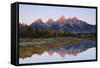 Grand Tetons at Sunrise, Grand Teton National Park, Wyoming, USA-Michel Hersen-Framed Stretched Canvas