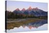 Grand Tetons at Sunrise, Grand Teton National Park, Wyoming, USA-Michel Hersen-Stretched Canvas