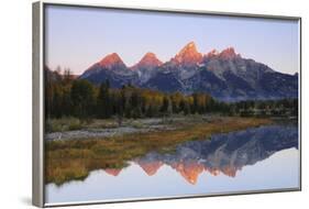 Grand Tetons at Sunrise, Grand Teton National Park, Wyoming, USA-Michel Hersen-Framed Photographic Print