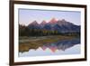 Grand Tetons at Sunrise, Grand Teton National Park, Wyoming, USA-Michel Hersen-Framed Photographic Print