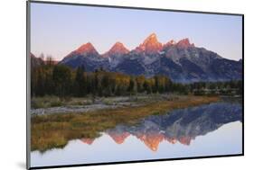 Grand Tetons at Sunrise, Grand Teton National Park, Wyoming, USA-Michel Hersen-Mounted Photographic Print