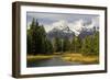 Grand Tetons, from Schwabachers Landing, Grand Teton National Park, Wyoming, USA-Michel Hersen-Framed Photographic Print