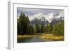 Grand Tetons, from Schwabachers Landing, Grand Teton National Park, Wyoming, USA-Michel Hersen-Framed Photographic Print