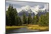 Grand Tetons, from Schwabachers Landing, Grand Teton National Park, Wyoming, USA-Michel Hersen-Mounted Photographic Print