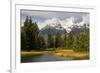 Grand Tetons, from Schwabachers Landing, Grand Teton National Park, Wyoming, USA-Michel Hersen-Framed Photographic Print