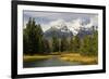 Grand Tetons, from Schwabachers Landing, Grand Teton National Park, Wyoming, USA-Michel Hersen-Framed Photographic Print