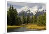 Grand Tetons, from Schwabachers Landing, Grand Teton National Park, Wyoming, USA-Michel Hersen-Framed Photographic Print