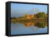 Grand Tetons in Autumn from the Oxbow, Grand Teton National Park, Wyoming, USA-Michel Hersen-Framed Stretched Canvas