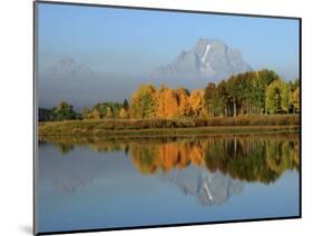 Grand Tetons in Autumn from the Oxbow, Grand Teton National Park, Wyoming, USA-Michel Hersen-Mounted Photographic Print