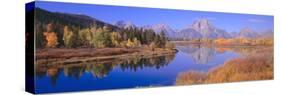 Grand Tetons Reflected in Oxbow Bend, Wyoming-null-Stretched Canvas