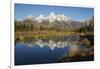 Grand Tetons Reflecting in Beaver Pond-Ken Archer-Framed Photographic Print