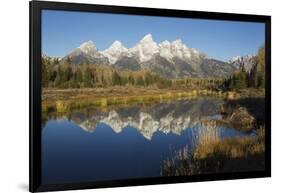 Grand Tetons Reflecting in Beaver Pond-Ken Archer-Framed Photographic Print