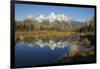 Grand Tetons Reflecting in Beaver Pond-Ken Archer-Framed Premium Photographic Print