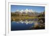 Grand Tetons Reflecting in Beaver Pond-Ken Archer-Framed Photographic Print