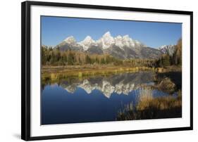 Grand Tetons Reflecting in Beaver Pond-Ken Archer-Framed Photographic Print