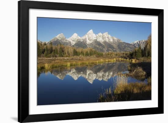 Grand Tetons Reflecting in Beaver Pond-Ken Archer-Framed Photographic Print