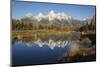 Grand Tetons Reflecting in Beaver Pond-Ken Archer-Mounted Premium Photographic Print