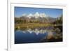 Grand Tetons Reflecting in Beaver Pond-Ken Archer-Framed Photographic Print