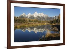 Grand Tetons Reflecting in Beaver Pond-Ken Archer-Framed Photographic Print