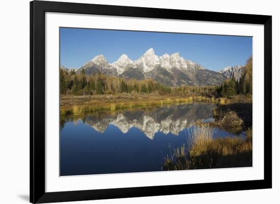 Grand Tetons Reflecting in Beaver Pond-Ken Archer-Framed Photographic Print