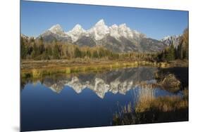 Grand Tetons Reflecting in Beaver Pond-Ken Archer-Mounted Photographic Print