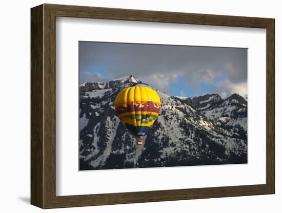 Grand Tetons, Wy: Enjoy an Early Morning Hot Air Balloon Ride the Jackson Hole Wyoming-Brad Beck-Framed Photographic Print