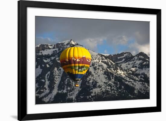 Grand Tetons, Wy: Enjoy an Early Morning Hot Air Balloon Ride the Jackson Hole Wyoming-Brad Beck-Framed Photographic Print