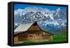Grand Tetons, Wyoming: an Old Barn Located in the Historic District of Jackson Hole-Brad Beck-Framed Stretched Canvas