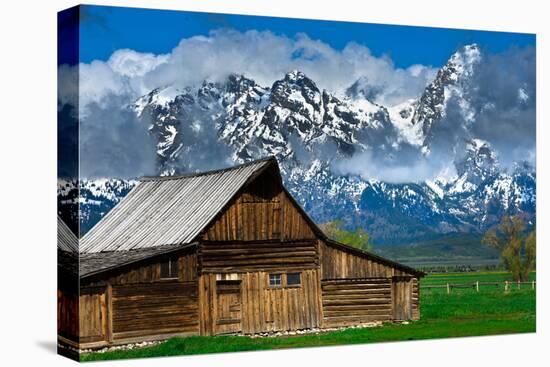 Grand Tetons, Wyoming: an Old Barn Located in the Historic District of Jackson Hole-Brad Beck-Stretched Canvas