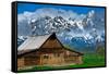 Grand Tetons, Wyoming: an Old Barn Located in the Historic District of Jackson Hole-Brad Beck-Framed Stretched Canvas