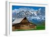 Grand Tetons, Wyoming: an Old Barn Located in the Historic District of Jackson Hole-Brad Beck-Framed Photographic Print